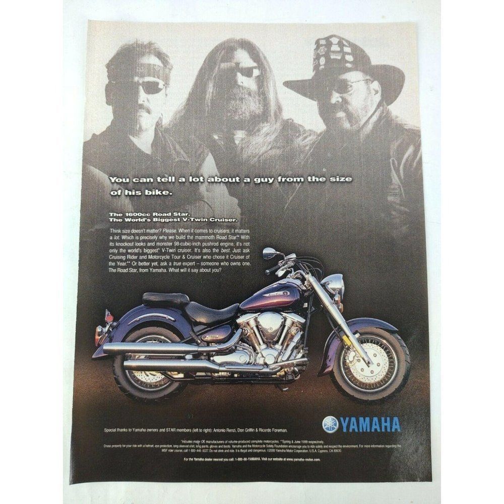 1999 Yamaha 1600 Road Star Cruiser Original Magazi